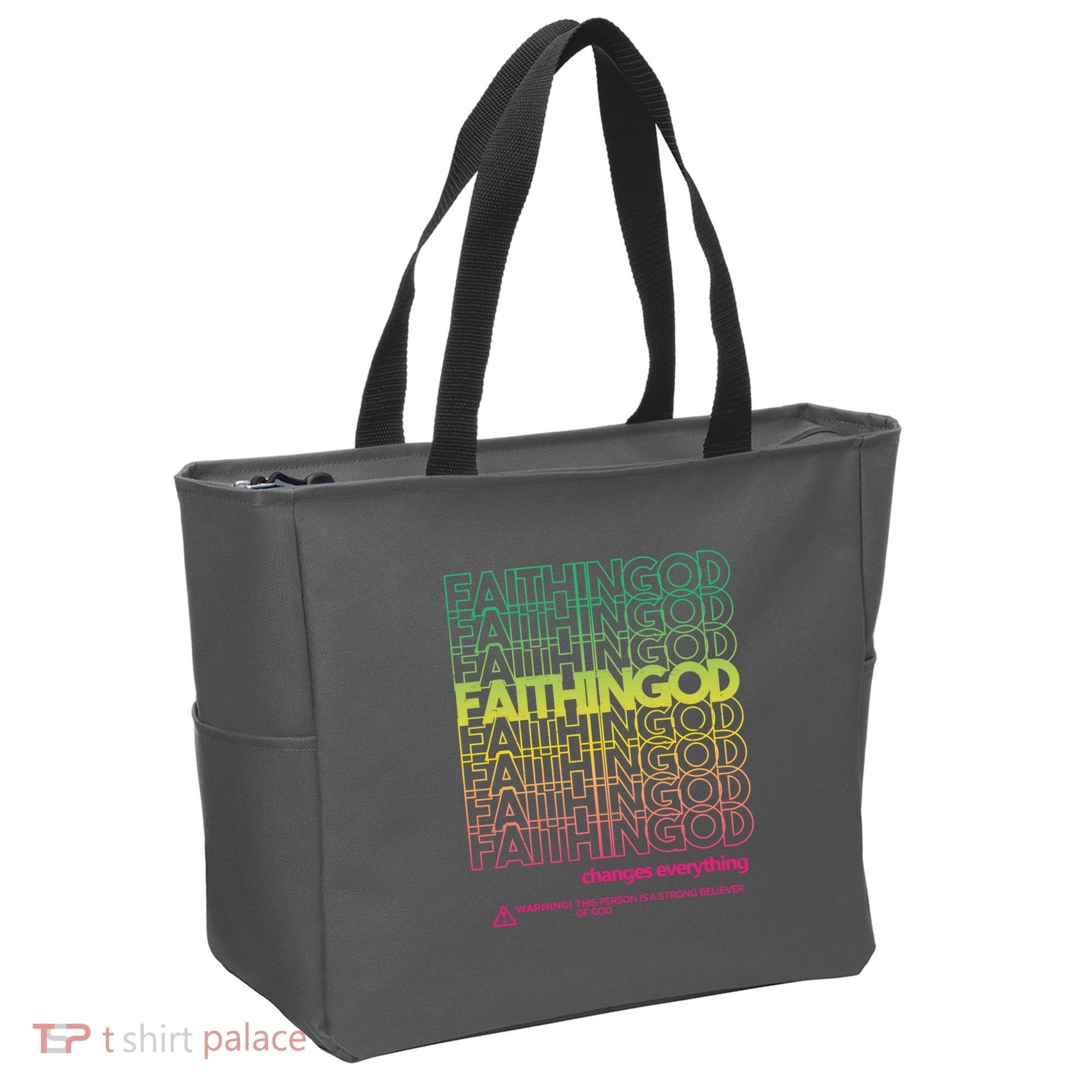 Faith In God Changes Everything Tote Bag