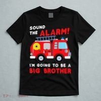 Firetruck I'm Going To Be A Big Brother New Baby T-Shirt thumb 5