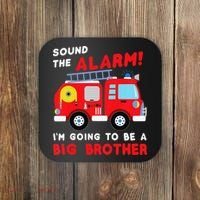 Firetruck I'm Going To Be A Big Brother New Baby Coaster thumb 0