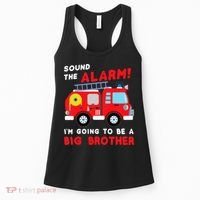 Firetruck I'm Going To Be A Big Brother New Baby Women's Tank Top thumb 0