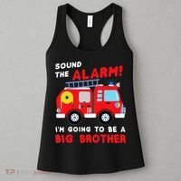 Firetruck I'm Going To Be A Big Brother New Baby Women's Tank Top thumb 3