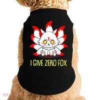 Funny I Give Zero Fox Japanese Nine Tail Fox Doggie Tank thumb 0