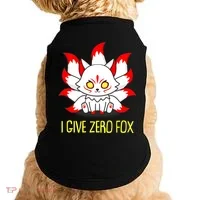 Funny I Give Zero Fox Japanese Nine Tail Fox Doggie Tank thumb 0