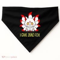 Funny I Give Zero Fox Japanese Nine Tail Fox USA-Made Doggie Bandana thumb 0
