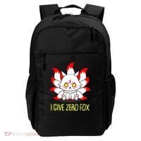 Funny I Give Zero Fox Japanese Nine Tail Fox Backpack thumb 0