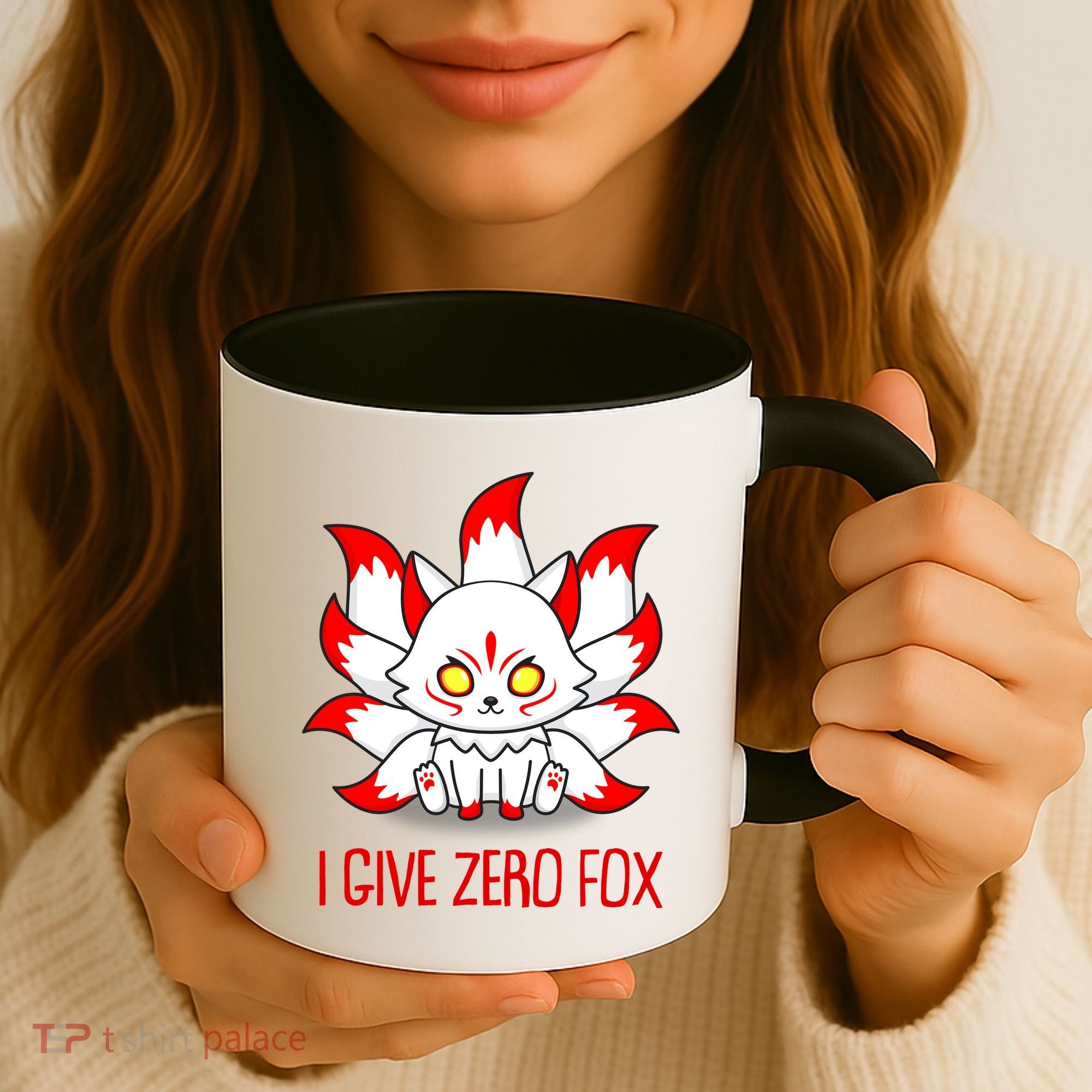 Funny I Give Zero Fox Japanese Nine Tail Fox Coffee Mug