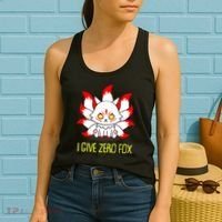 Funny I Give Zero Fox Japanese Nine Tail Fox Women's Tank Top thumb 2