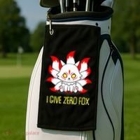 Funny I Give Zero Fox Japanese Nine Tail Fox Golf Towel thumb 2