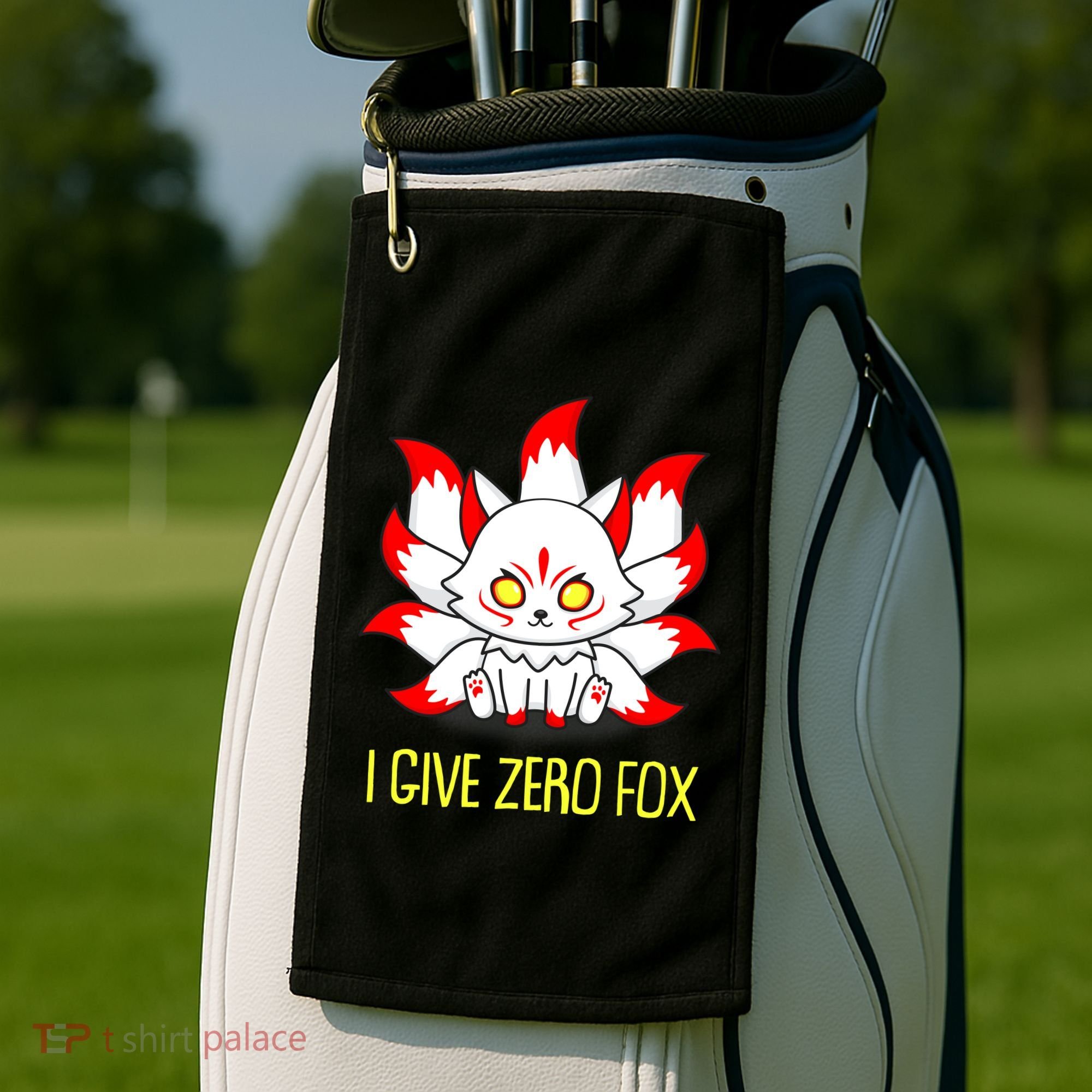 Funny I Give Zero Fox Japanese Nine Tail Fox Golf Towel