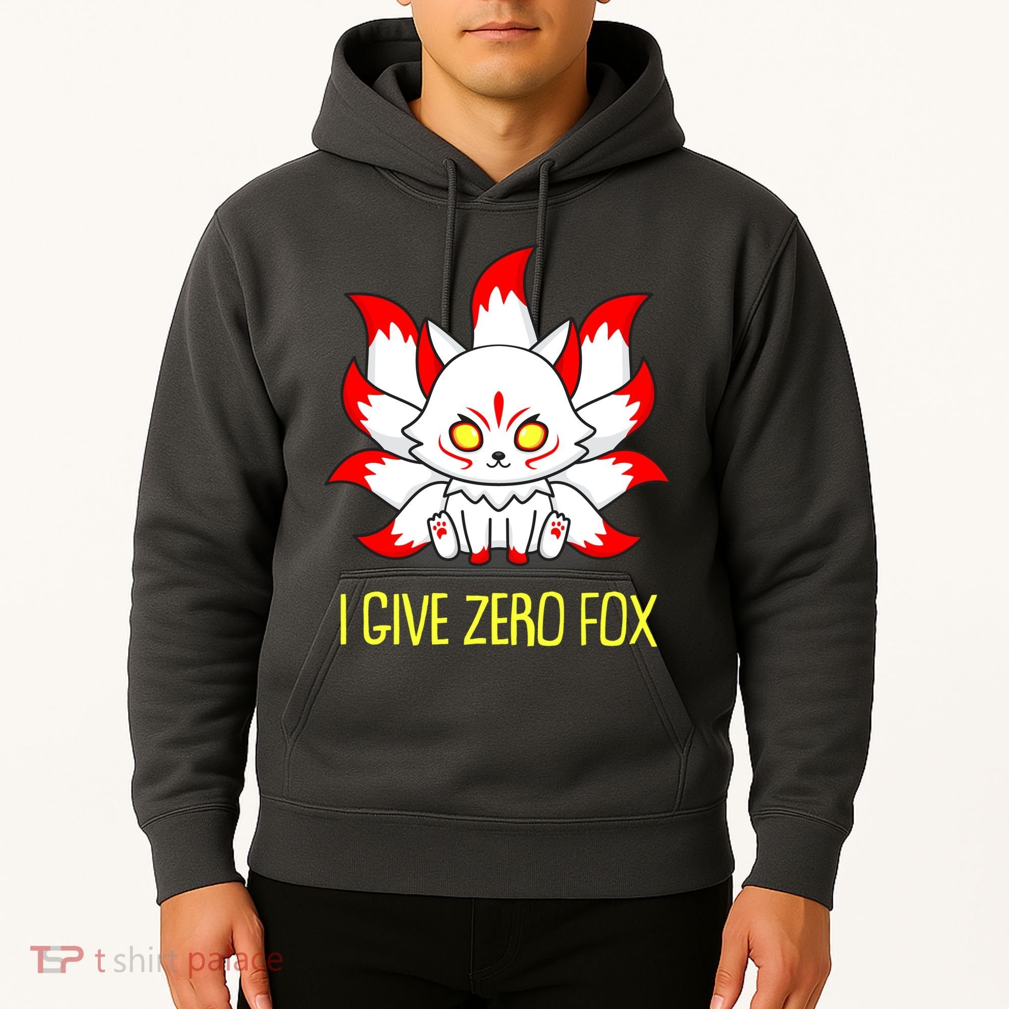 Funny I Give Zero Fox Japanese Nine Tail Fox Hoodie