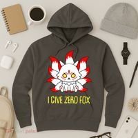 Funny I Give Zero Fox Japanese Nine Tail Fox Hoodie thumb 3