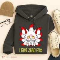 Funny I Give Zero Fox Japanese Nine Tail Fox Hoodie thumb 4