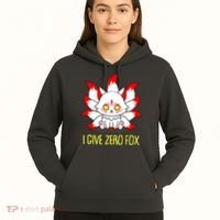 Funny I Give Zero Fox Japanese Nine Tail Fox Hoodie thumb 5