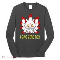 Funny I Give Zero Fox Japanese Nine Tail Fox Long Sleeve Shirt thumb 0