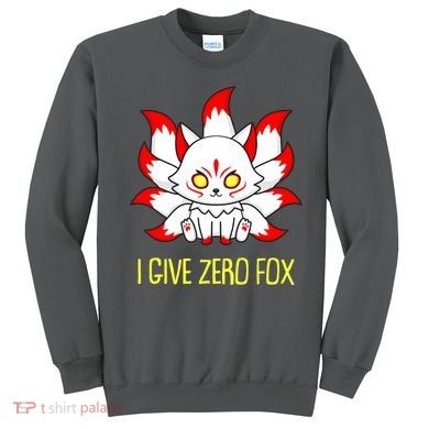 Funny I Give Zero Fox Japanese Nine Tail Fox Sweatshirt
