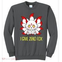 Funny I Give Zero Fox Japanese Nine Tail Fox Sweatshirt thumb 0