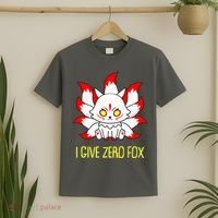 Funny I Give Zero Fox Japanese Nine Tail Fox T-Shirt thumb 2