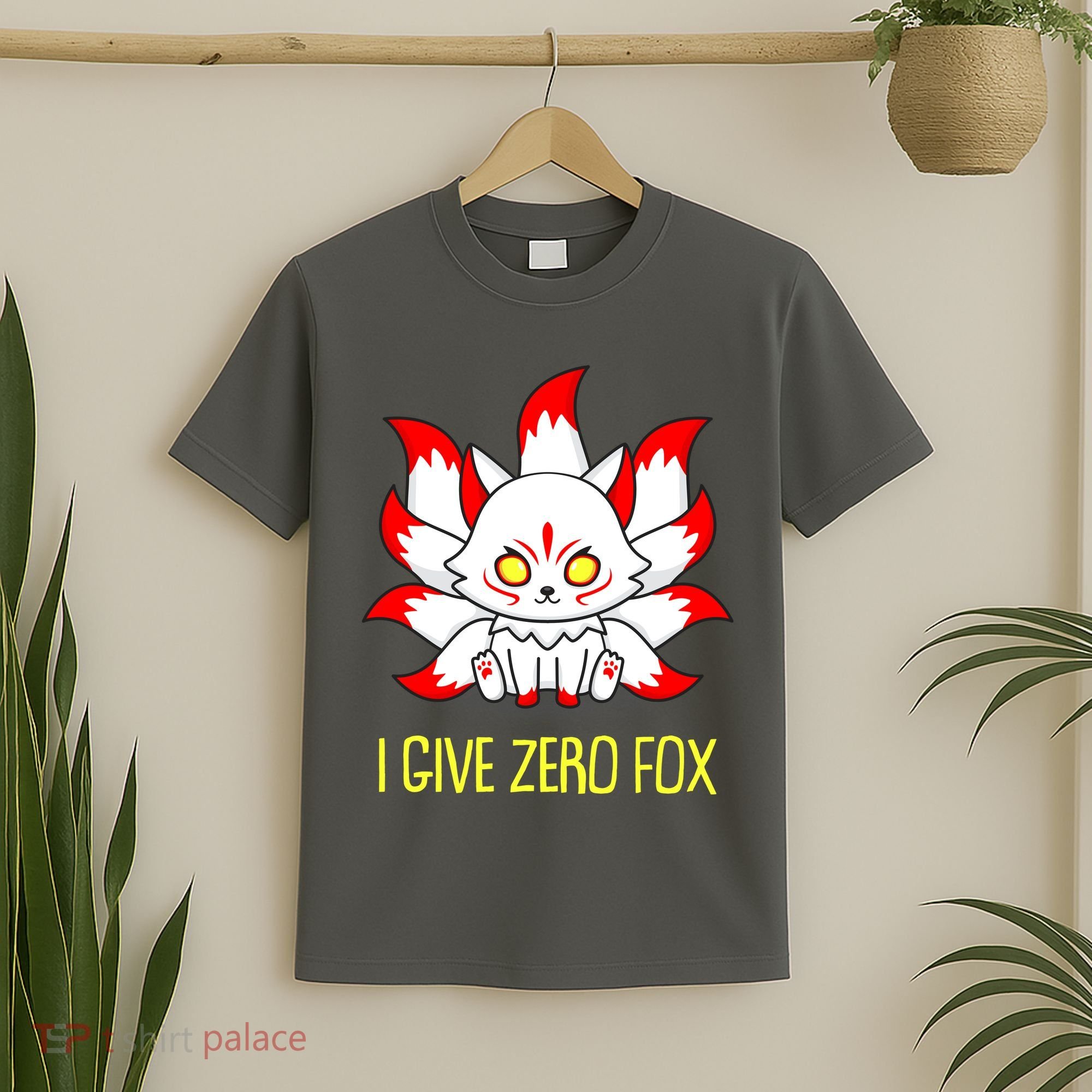 Funny I Give Zero Fox Japanese Nine Tail Fox T-Shirt