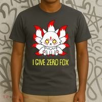 Funny I Give Zero Fox Japanese Nine Tail Fox T-Shirt thumb 3