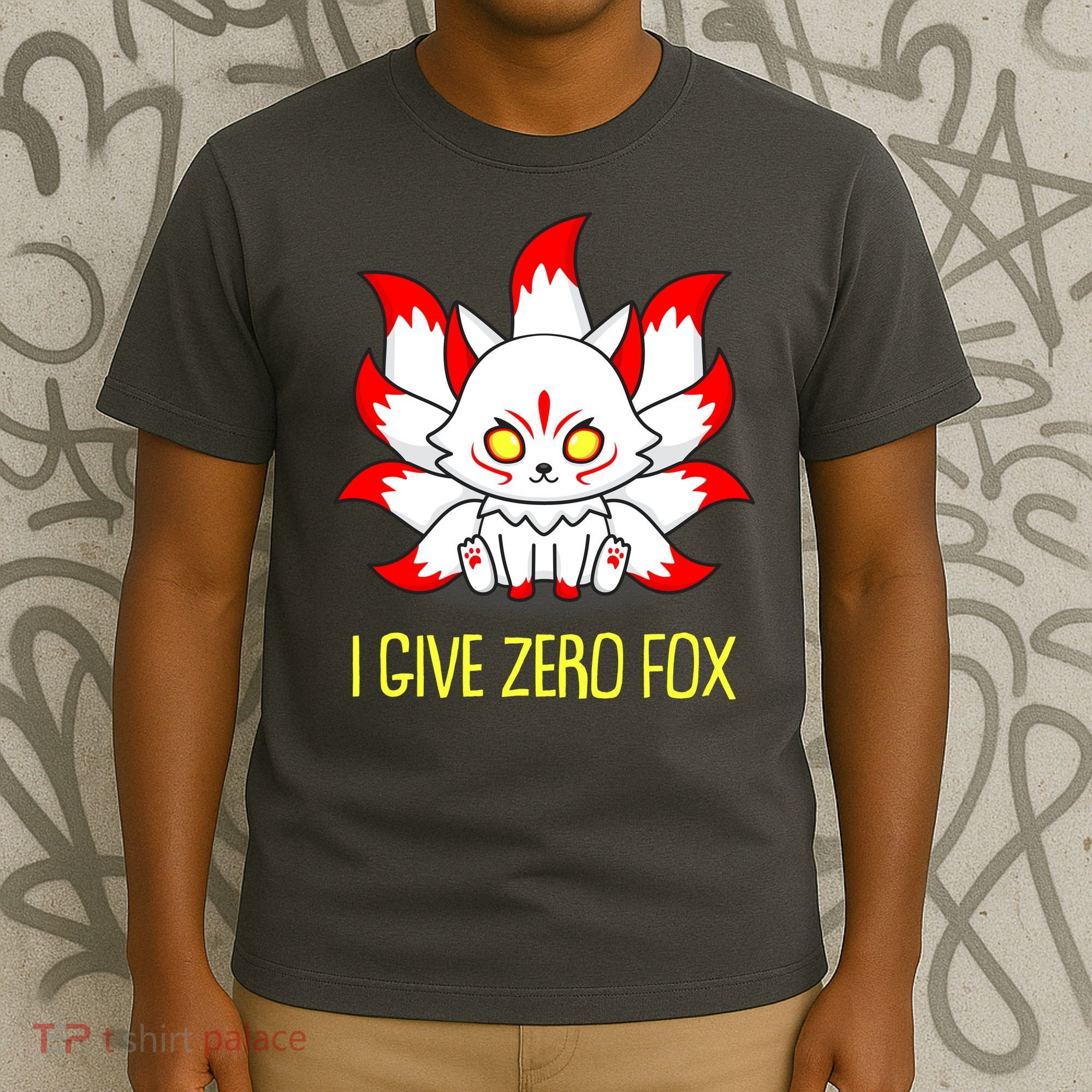 Funny I Give Zero Fox Japanese Nine Tail Fox T-Shirt