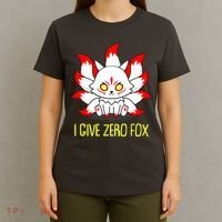 Funny I Give Zero Fox Japanese Nine Tail Fox T-Shirt thumb 4