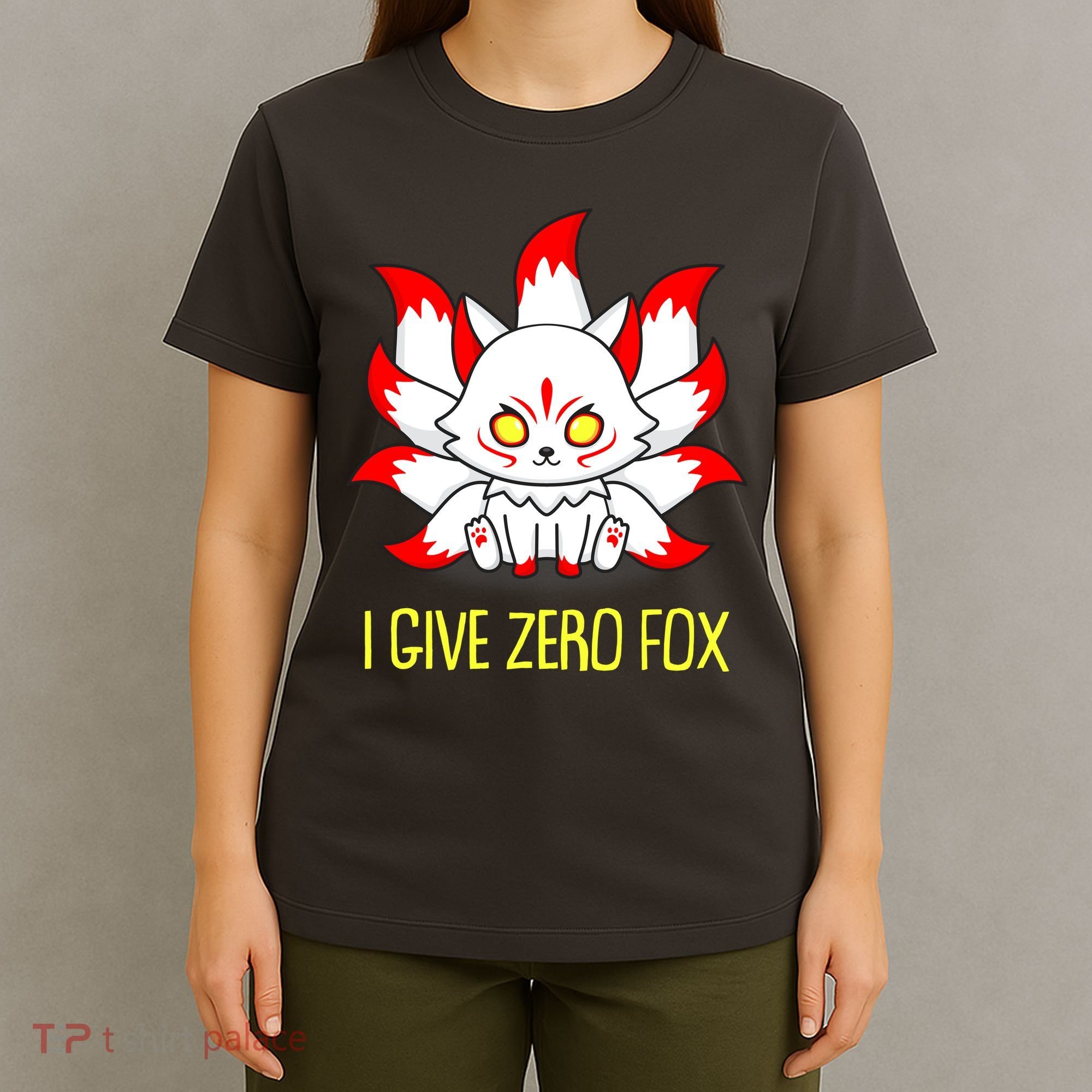 Funny I Give Zero Fox Japanese Nine Tail Fox T-Shirt