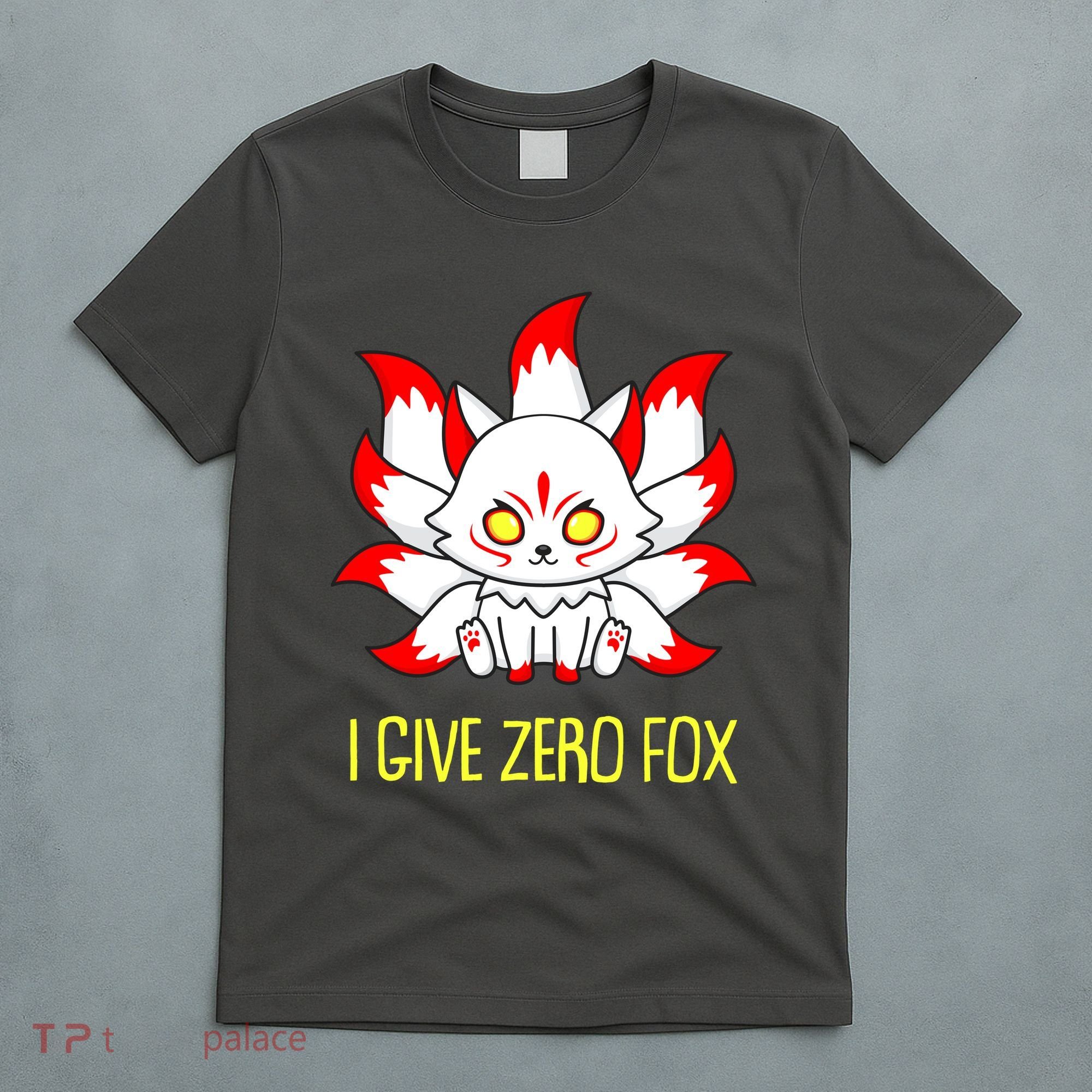 Funny I Give Zero Fox Japanese Nine Tail Fox T-Shirt