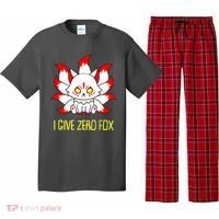 Funny I Give Zero Fox Japanese Nine Tail Fox Pajama Set thumb 0