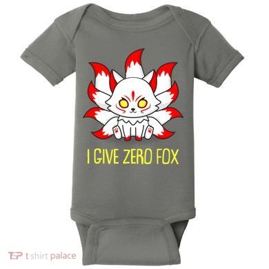 Funny I Give Zero Fox Japanese Nine Tail Fox Baby Bodysuit