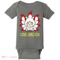 Funny I Give Zero Fox Japanese Nine Tail Fox Baby Bodysuit thumb 0