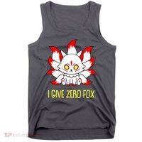 Funny I Give Zero Fox Japanese Nine Tail Fox Tank Top thumb 0