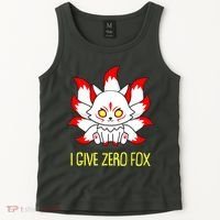 Funny I Give Zero Fox Japanese Nine Tail Fox Tank Top thumb 2