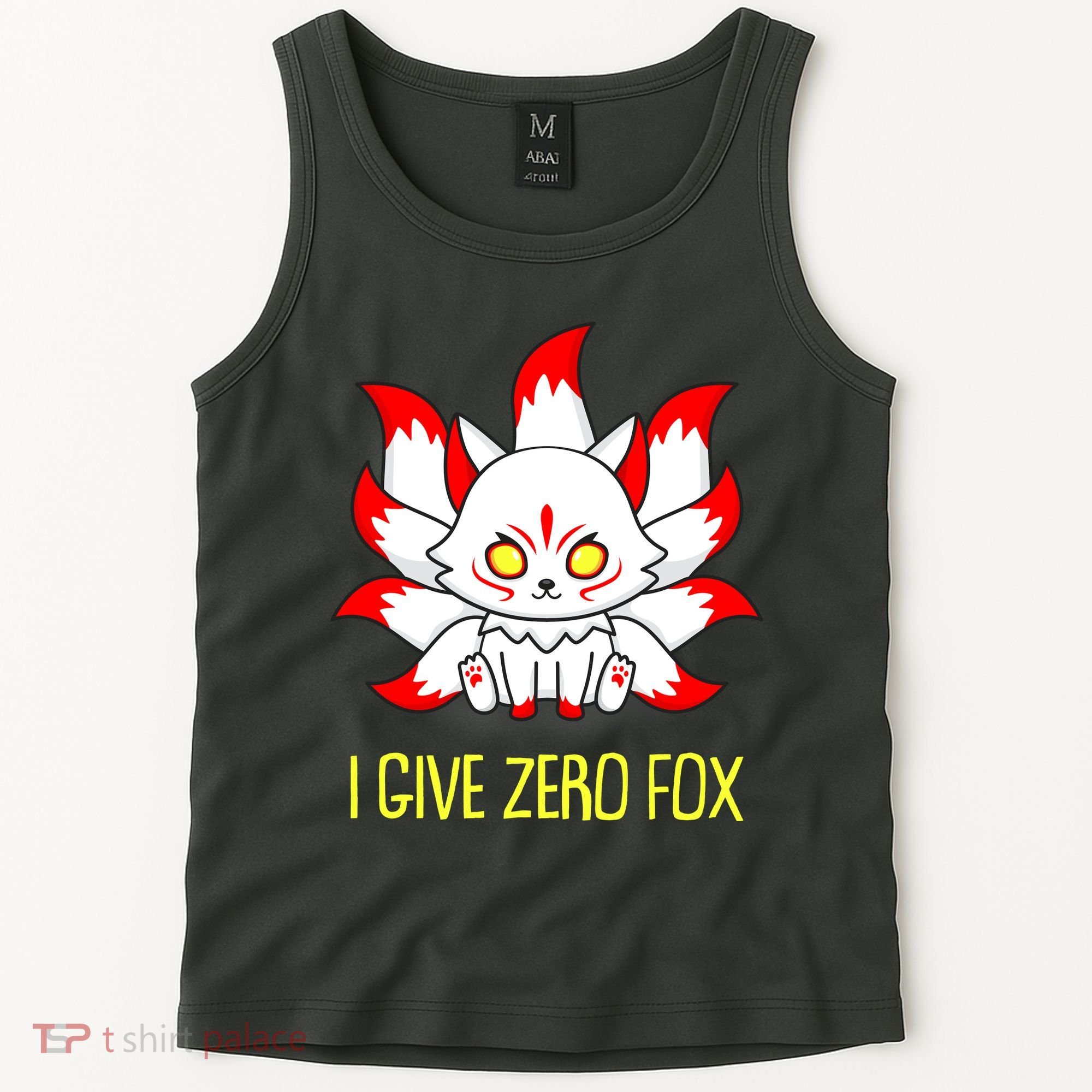 Funny I Give Zero Fox Japanese Nine Tail Fox Tank Top