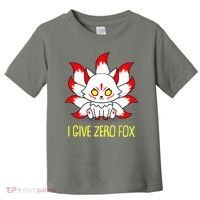 Funny I Give Zero Fox Japanese Nine Tail Fox Toddler T-Shirt thumb 0