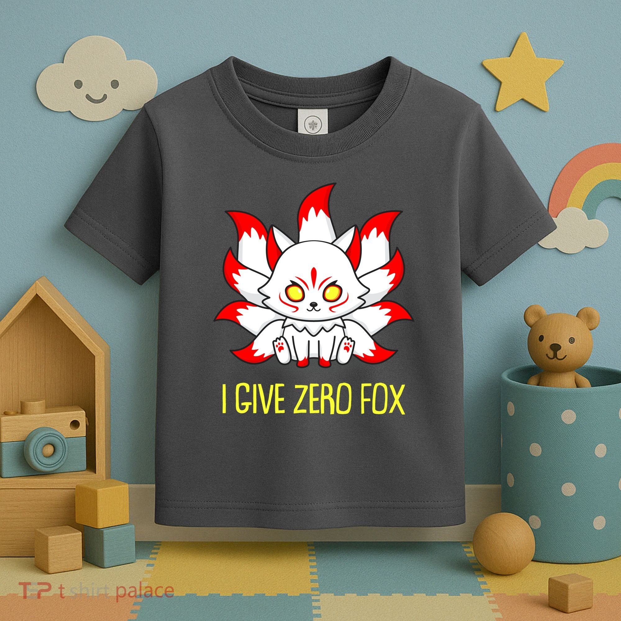 Funny I Give Zero Fox Japanese Nine Tail Fox Toddler T-Shirt