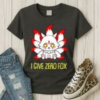 Funny I Give Zero Fox Japanese Nine Tail Fox Women's T-Shirt thumb 3