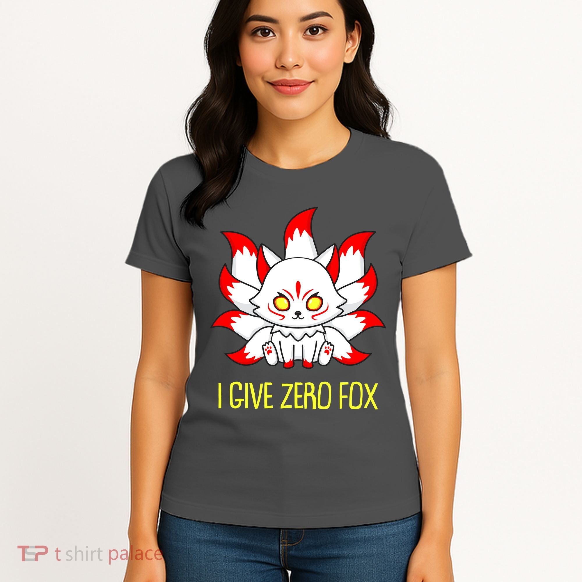 Funny I Give Zero Fox Japanese Nine Tail Fox Women's T-Shirt