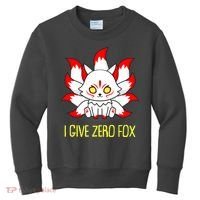 Funny I Give Zero Fox Japanese Nine Tail Fox Kids Sweatshirt thumb 0
