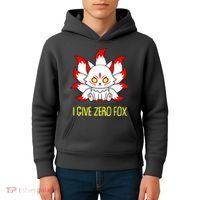 Funny I Give Zero Fox Japanese Nine Tail Fox Kids Hoodie thumb 4