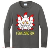 Funny I Give Zero Fox Japanese Nine Tail Fox Kids Long Sleeve Shirt thumb 0