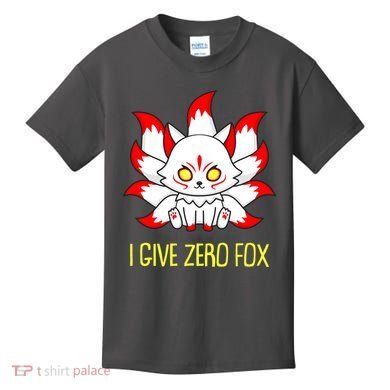 Funny I Give Zero Fox Japanese Nine Tail Fox Kids T-Shirt