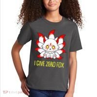 Funny I Give Zero Fox Japanese Nine Tail Fox Kids T-Shirt thumb 2