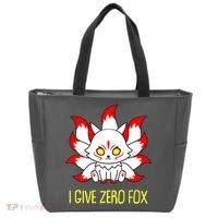 Funny I Give Zero Fox Japanese Nine Tail Fox Tote Bag thumb 0