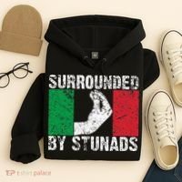 Funny Italian Gift For Cool Surrounded By Stunads Hoodie thumb 4
