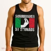 Funny Italian Gift For Cool Surrounded By Stunads Tank Top thumb 3