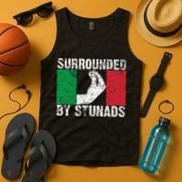Funny Italian Gift For Cool Surrounded By Stunads Tank Top thumb 4