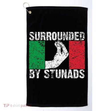 Funny Italian Gift For Cool Surrounded By Stunads Golf Towel