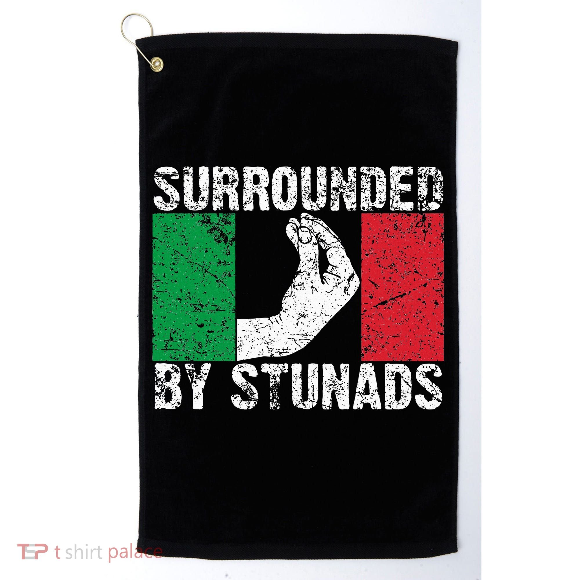 Funny Italian Gift For Cool Surrounded By Stunads Golf Towel
