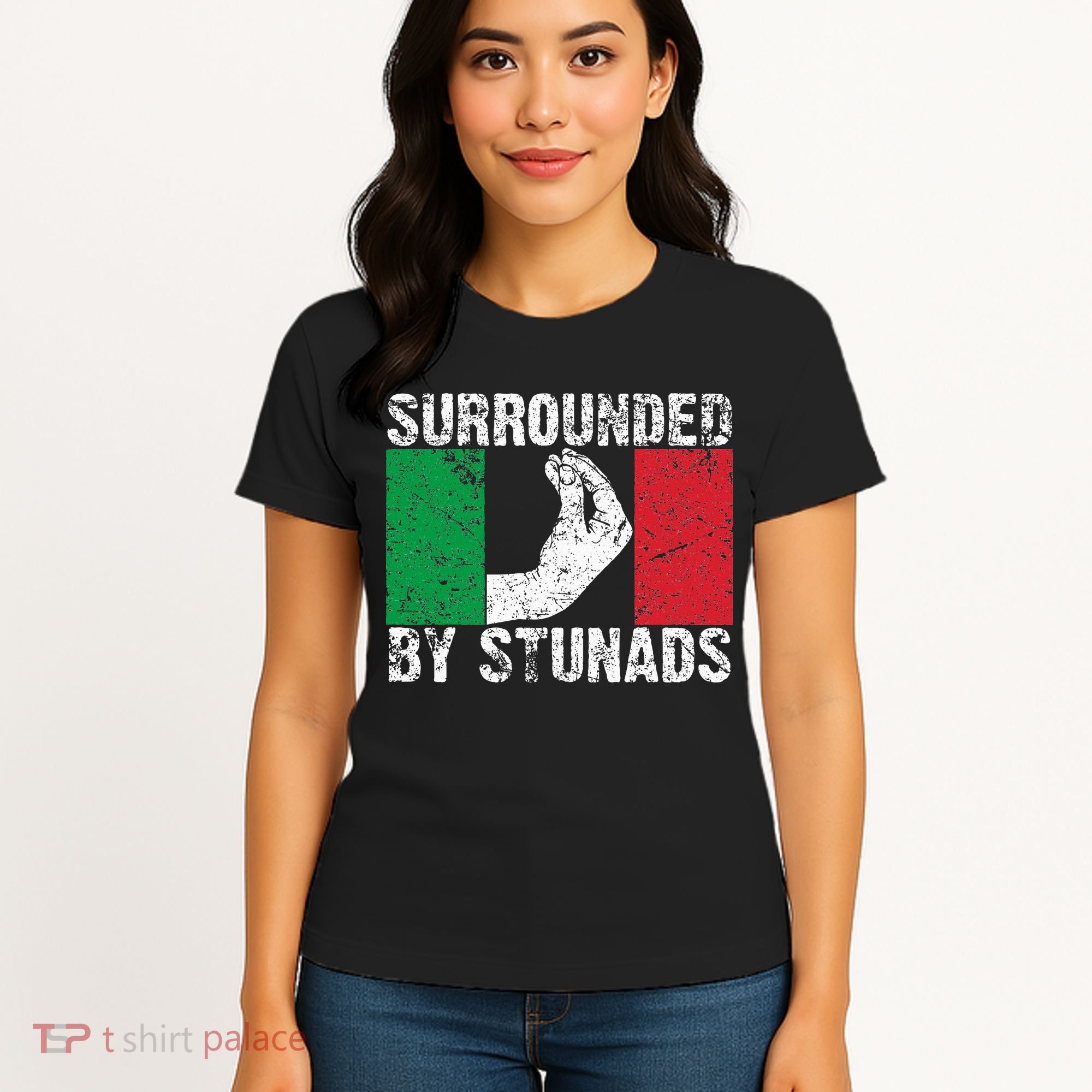 Funny Italian Gift For Cool Surrounded By Stunads Women's T-Shirt