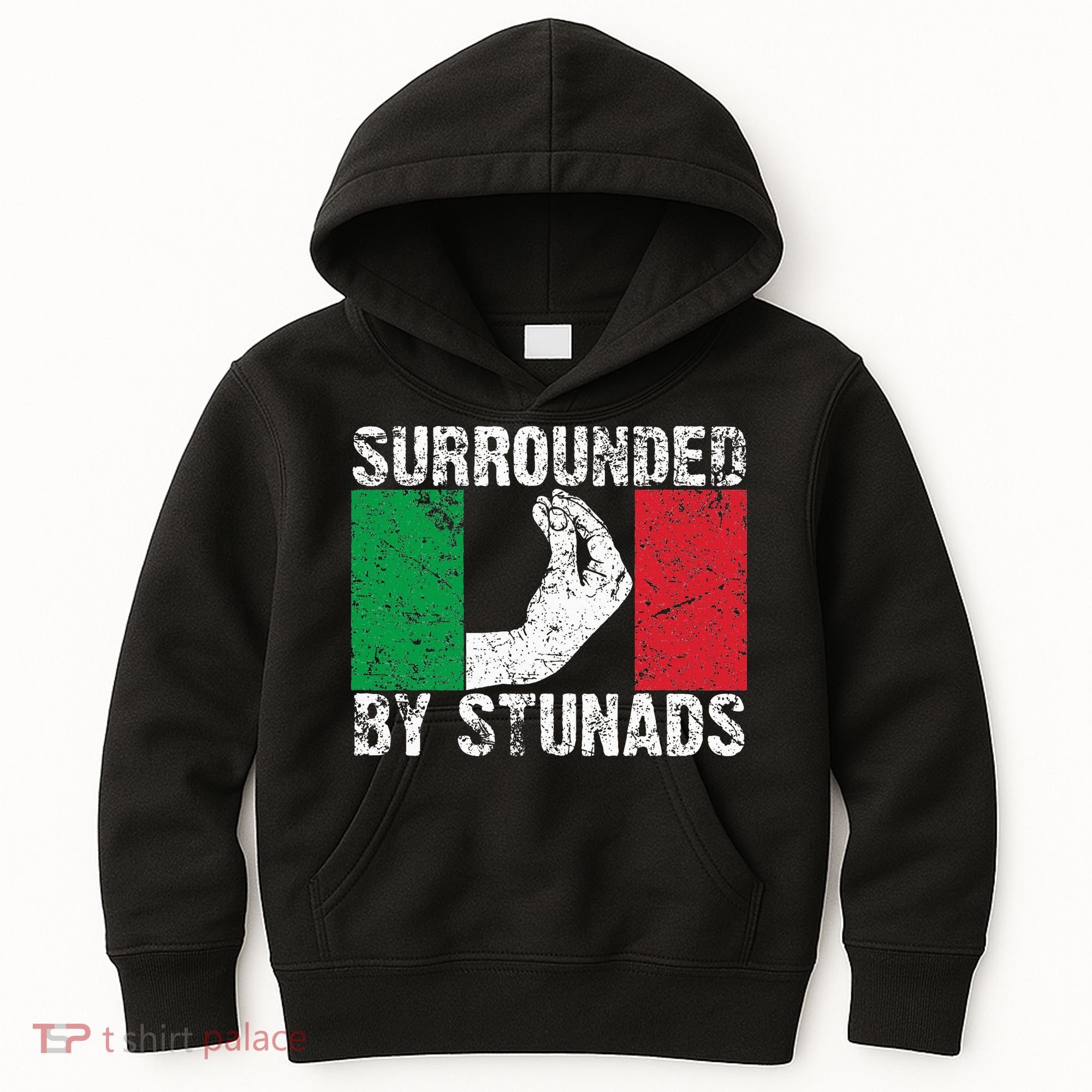 Funny Italian Gift For Cool Surrounded By Stunads Kids Hoodie